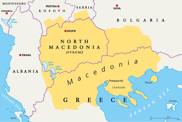 North Macedonia Map 13134 