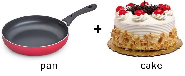 pan and cake