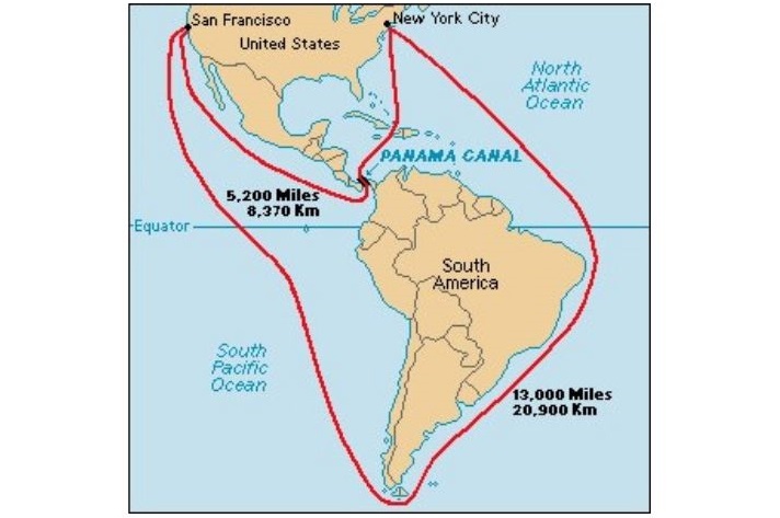 Latin America Map Panama Canal