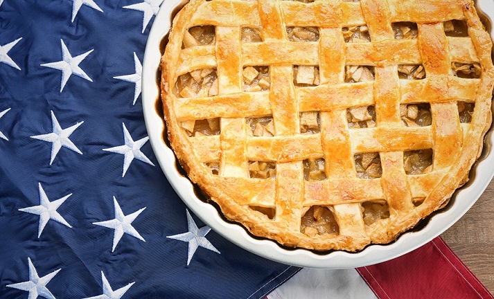 apple pie and flag