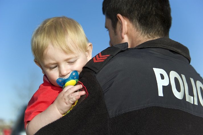 police officer with a child