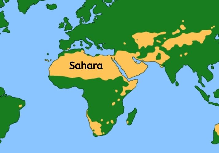 map of the Sahara