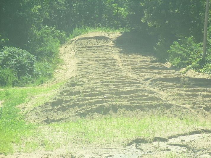 sand pile ramp in North Carolina, USA