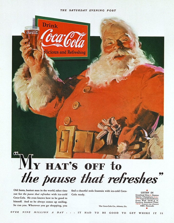 Coca-Cola Santa ad from 1931