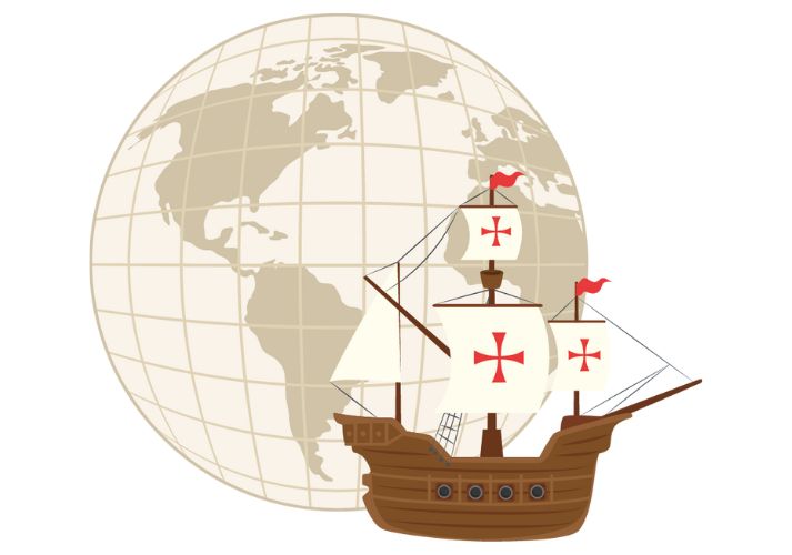 globe and early European ship