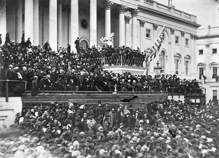 Lincoln delivering Second Inaugural Address, 1865