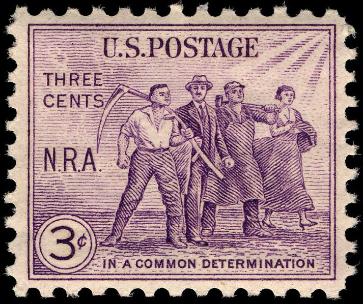 New Deal NRA 3cent 1933 issue US stamp