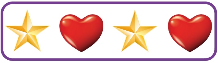 star and heart pattern