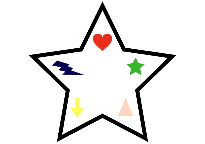 star with shapes