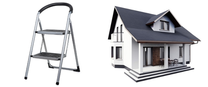 step ladder and house