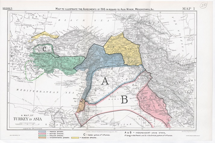 Sykes-Picot Division map