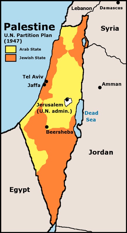 UN 1947 partition plan for Palestine
