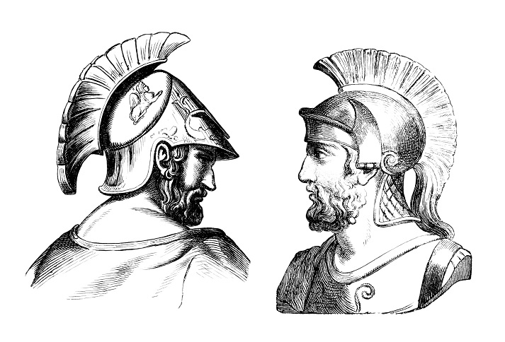 athenian warrior drawing